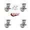 Service Caster 5 Inch Nylon Caster Set with Roller Bearing and Brake/Swivel Lock SCC-30CS520-NYR-TLB-BSL-4 - alternate 2
